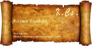 Kozma Csatád névjegykártya