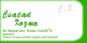 csatad kozma business card